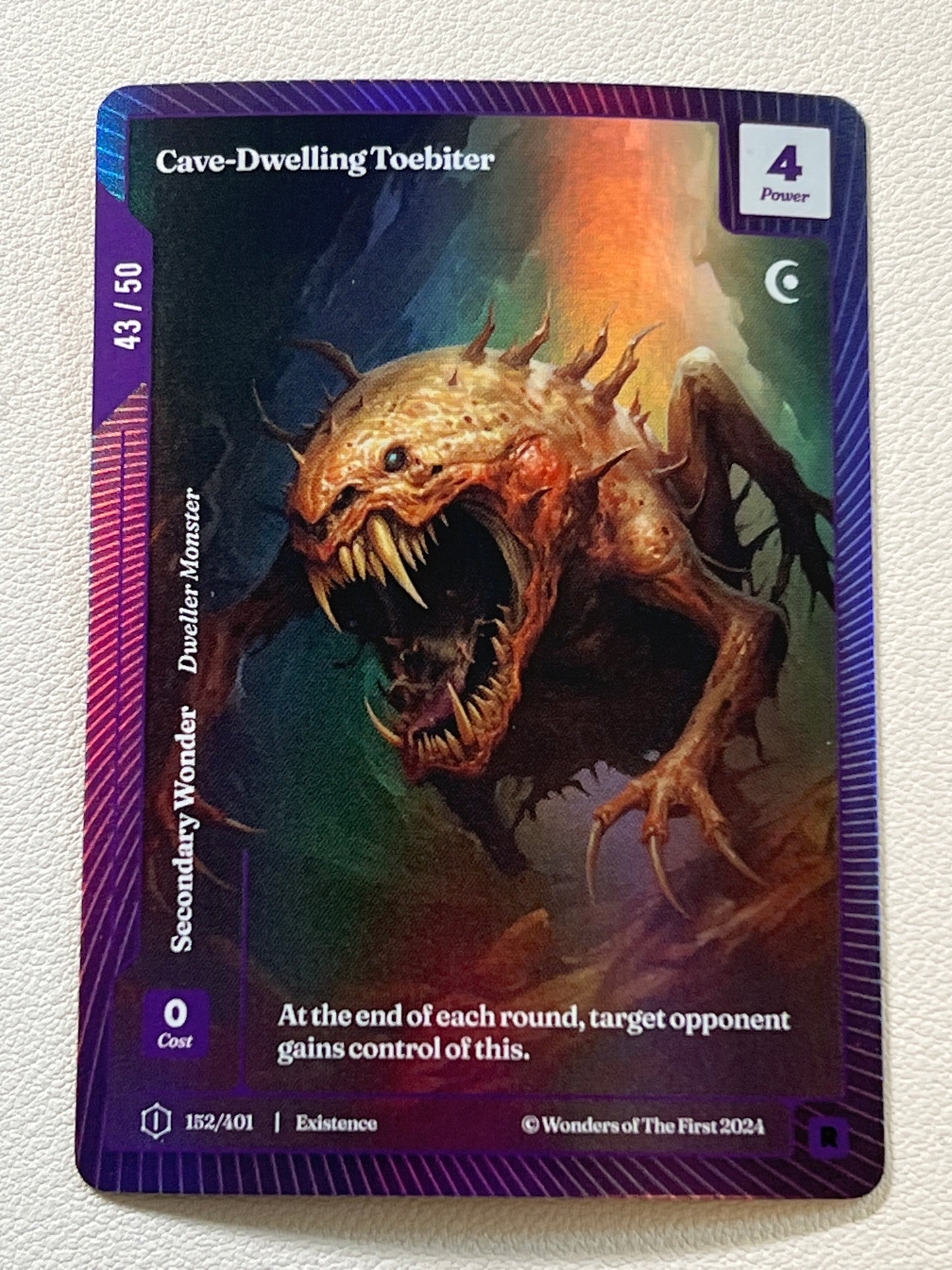 Cave-Dwelling Toebiter - 152/401 #43/50 OCM FORMLESS FOIL 1st Edition Logo