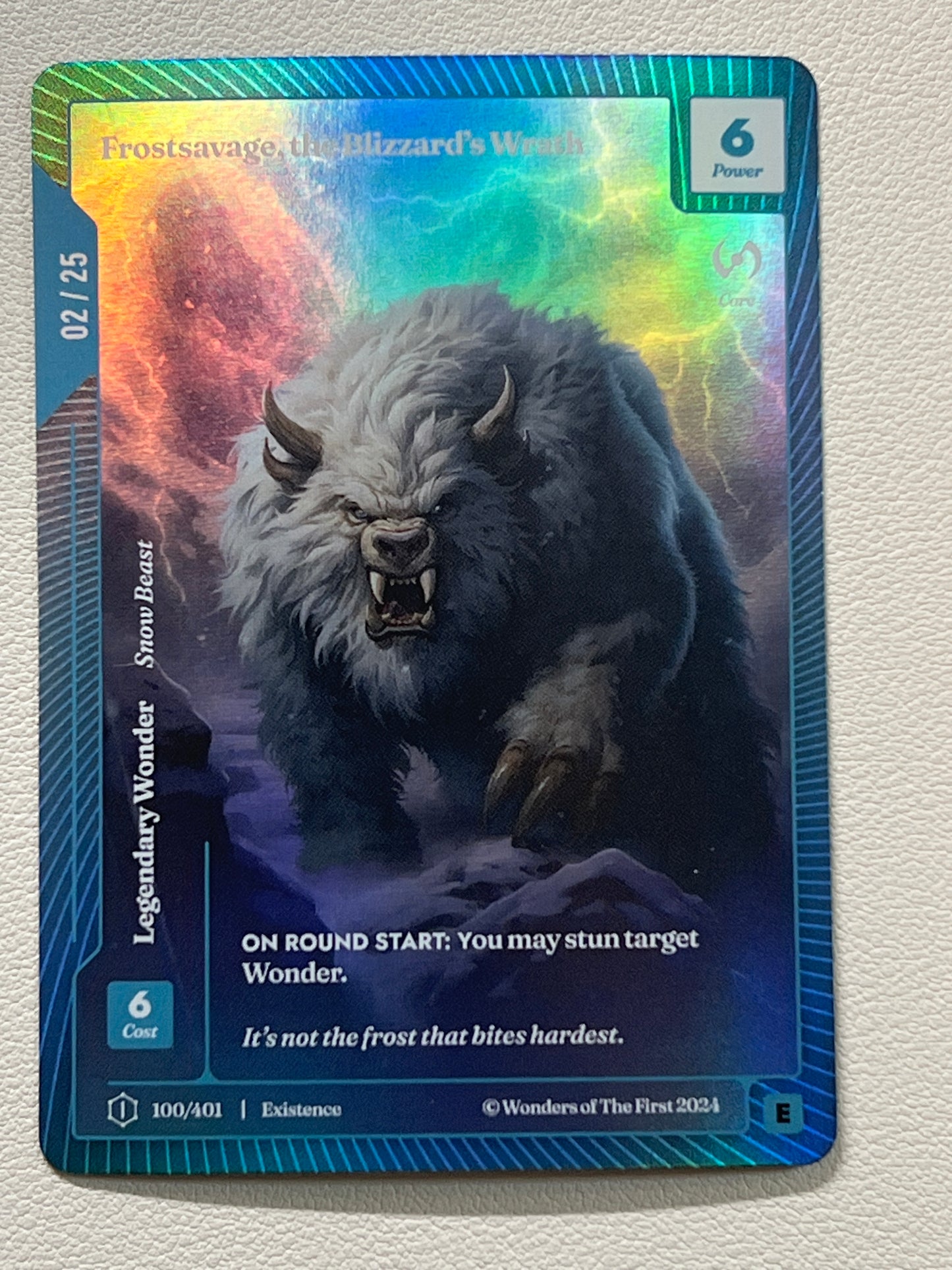 Frostsavage, the Blizzard's Wrath - 100/401 #02/25 OCM FORMLESS FOIL Epic