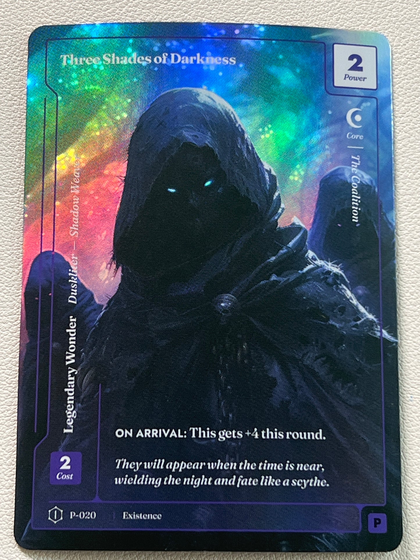 Three Shades of Darkness - P-020 FORMLESS FOIL Promo Creature 1st Edition Logo