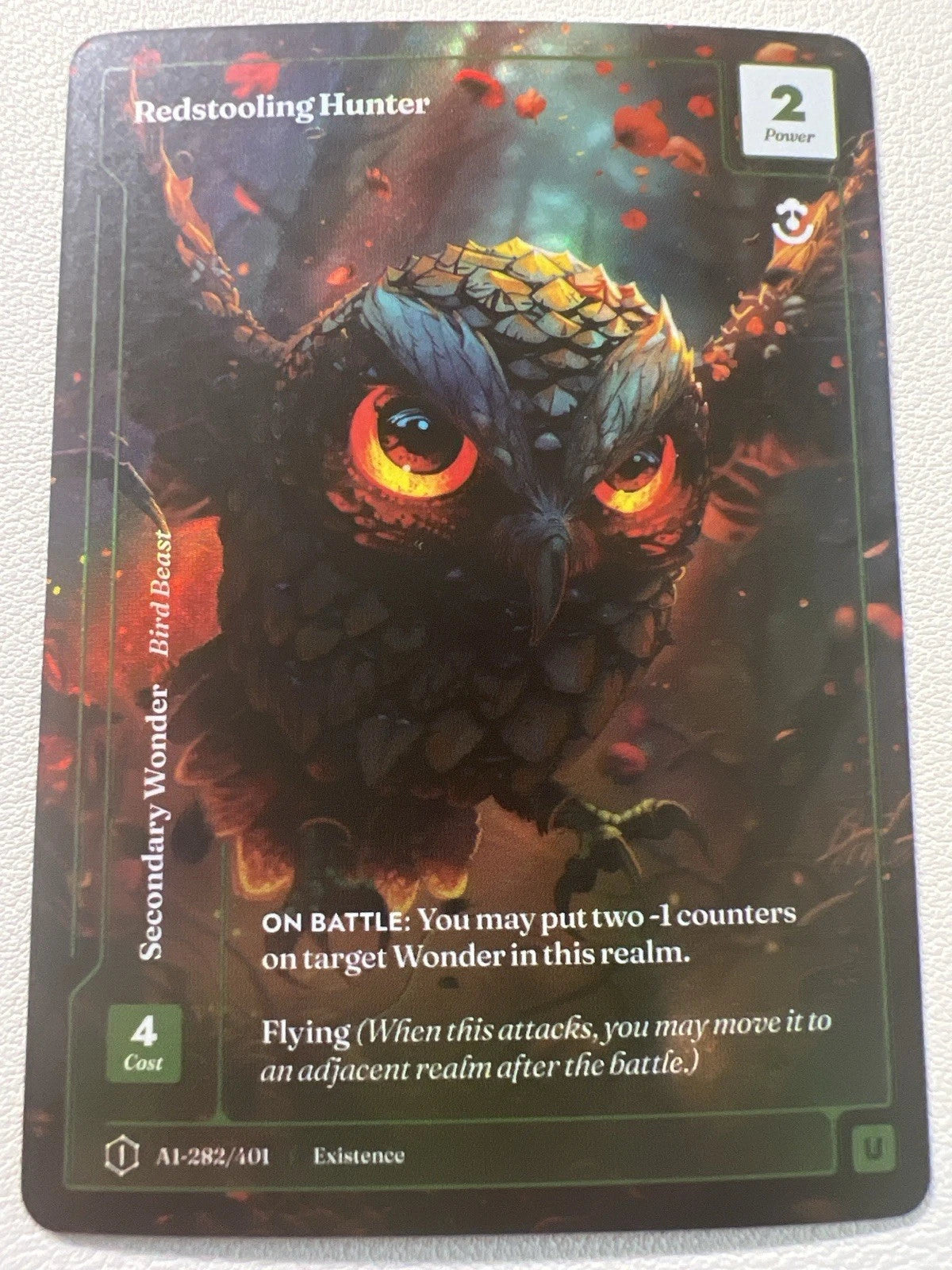 Redstooling Hunter - A1-282 Silver Pack Alt Art FOIL 1st Edition Logo