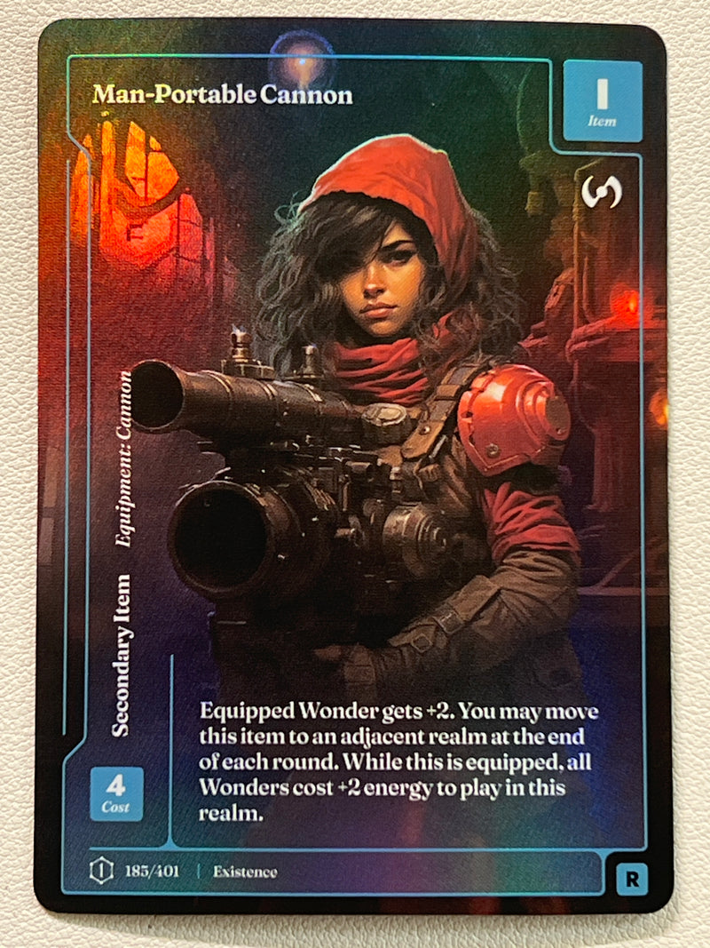 Man-Portable Cannon - 185/401 FORMLESS FOIL 1st Edition Logo Rare