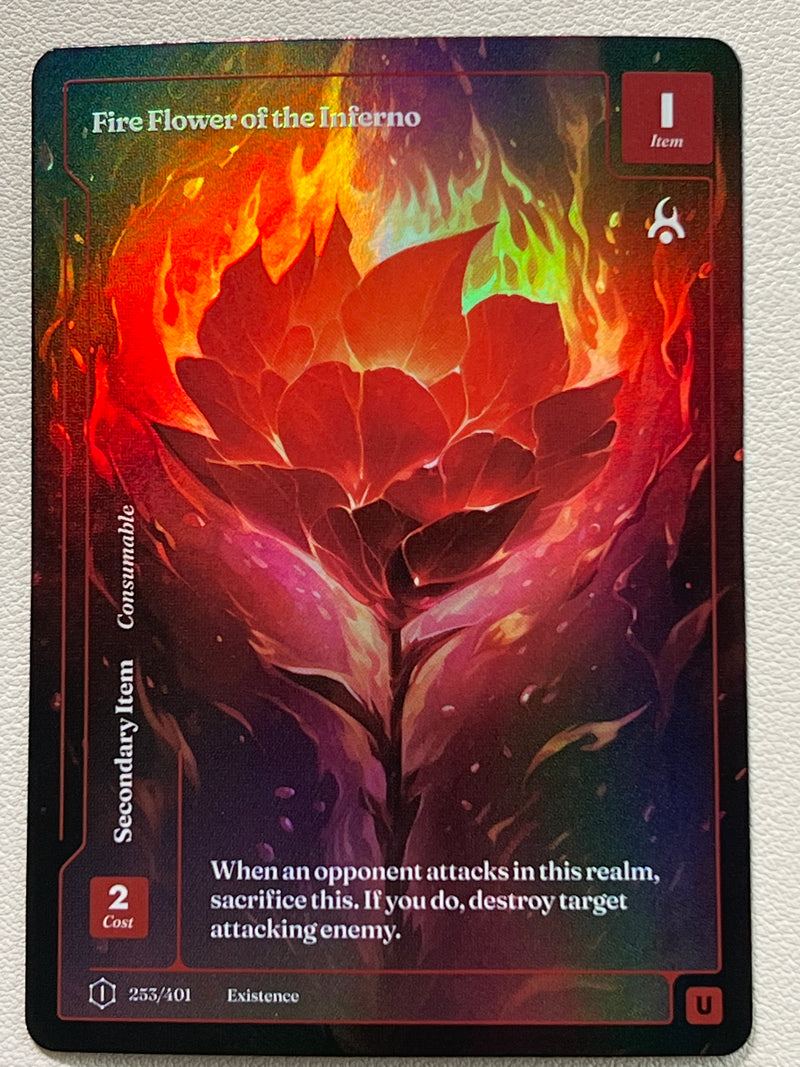 Fire Flower of the Inferno - 255/401 FORMLESS FOIL 1st Edition Logo Uncommon