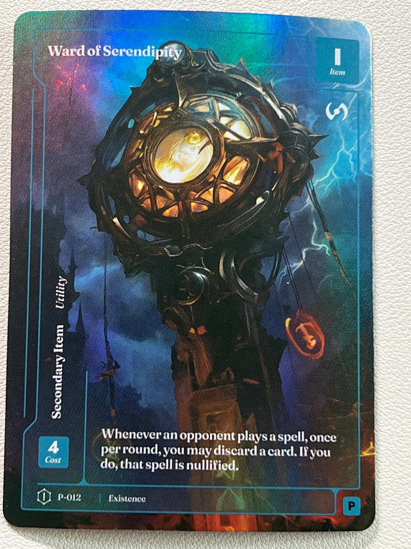 Ward of Serendipity - P-012 FORMLESS FOIL Promo Item 1st Edition Logo