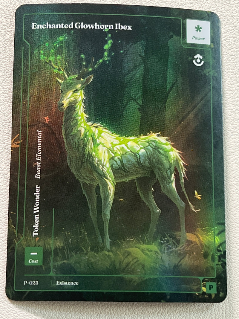Enchanted Glowhorn Ibex - P-025 FORMLESS FOIL Promo Token
