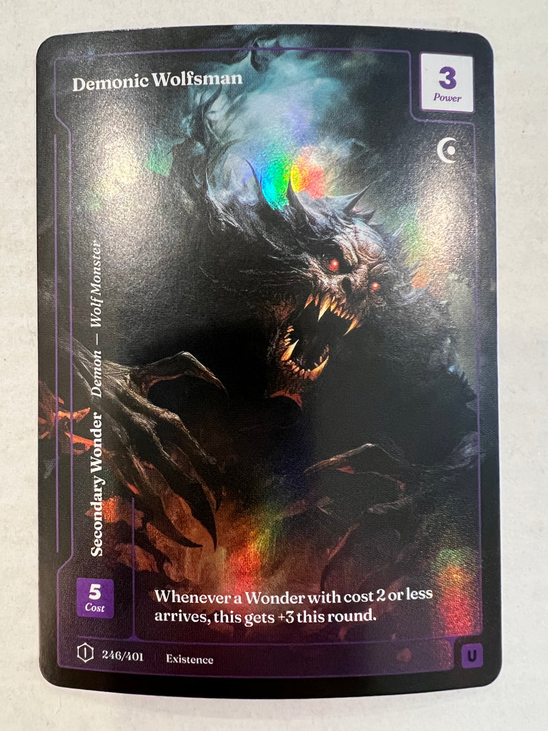 Demonic Wolfsman -  246/401 FORMLESS FOIL 1st Edition Logo Uncommon