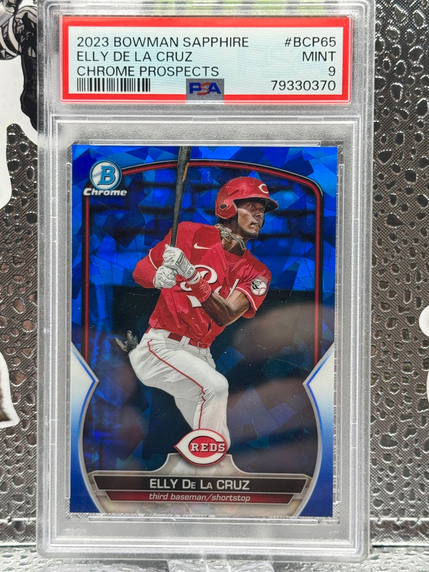 2023 Bowman Chrome Prospects Sapphire Elly De La Cruz PSA 9