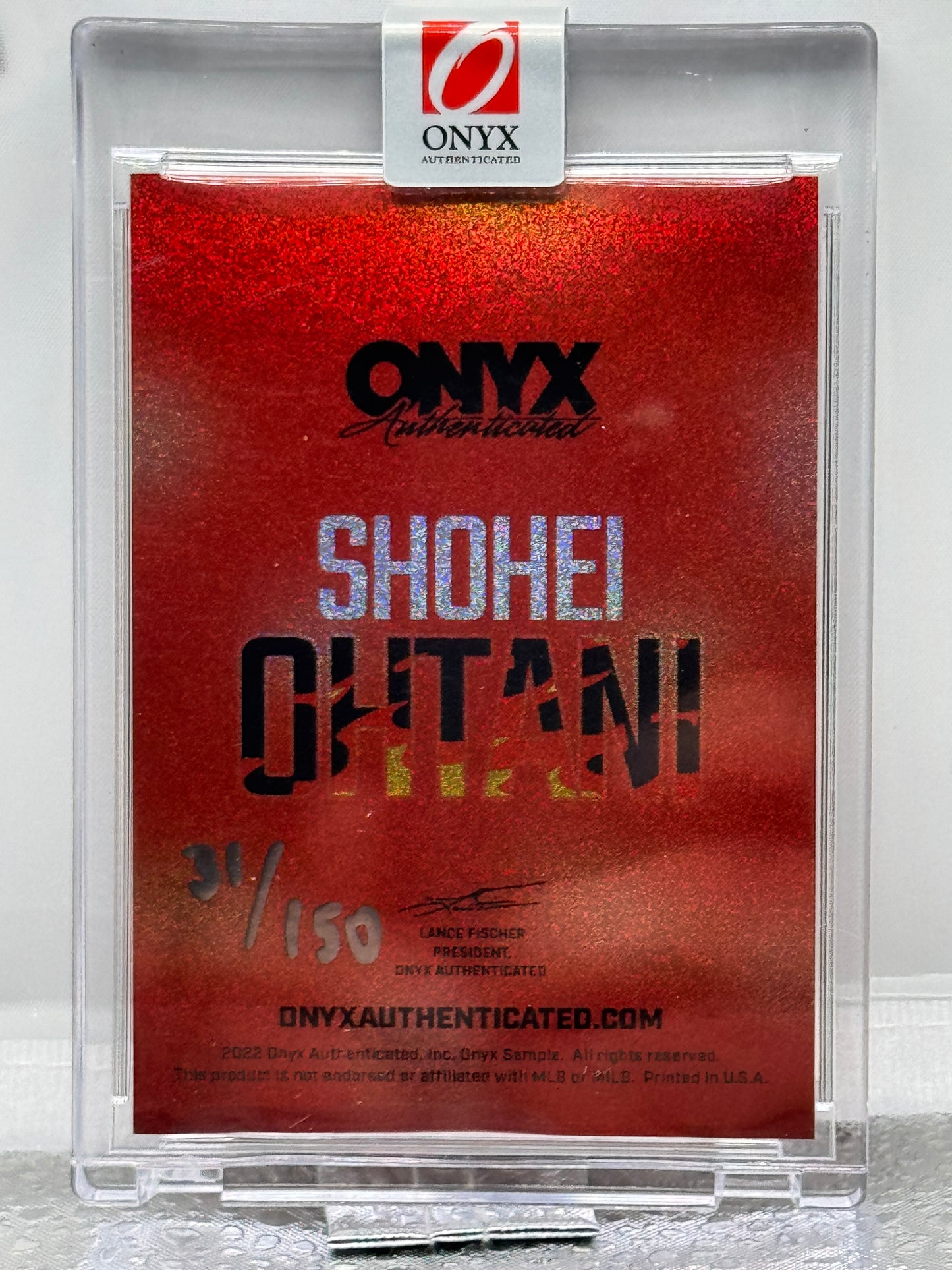 2022 ONYX Shohei Ohtani FLAMETHROWER! #31/150