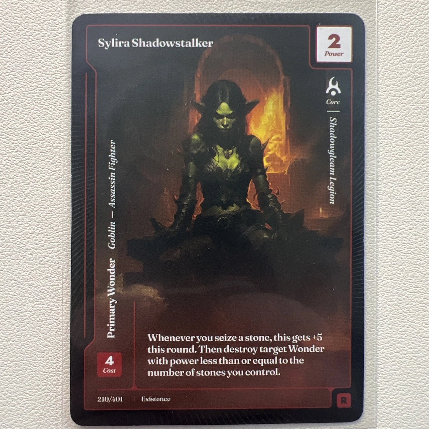 Wonders Of The First Existence Paper Sylira Shadowstalker 210/401 Rare
